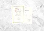 Encircled Folded Wedding Invitation