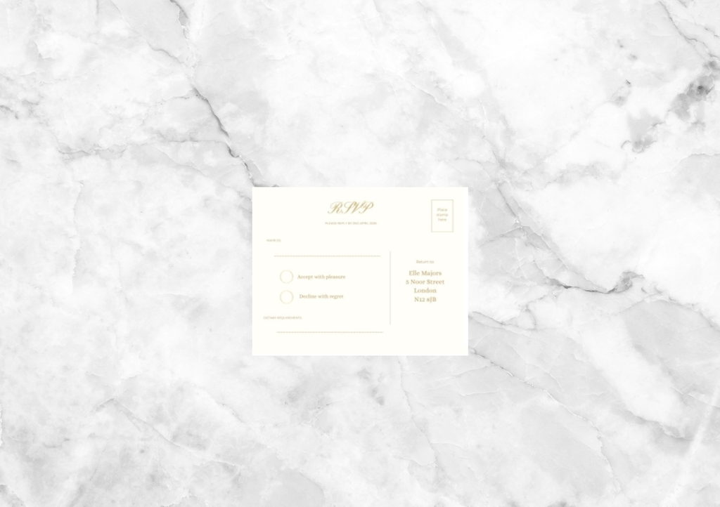 Bloom Wedding Invitation with RSVP Card