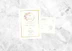 Encircled Folded Wedding Invitation