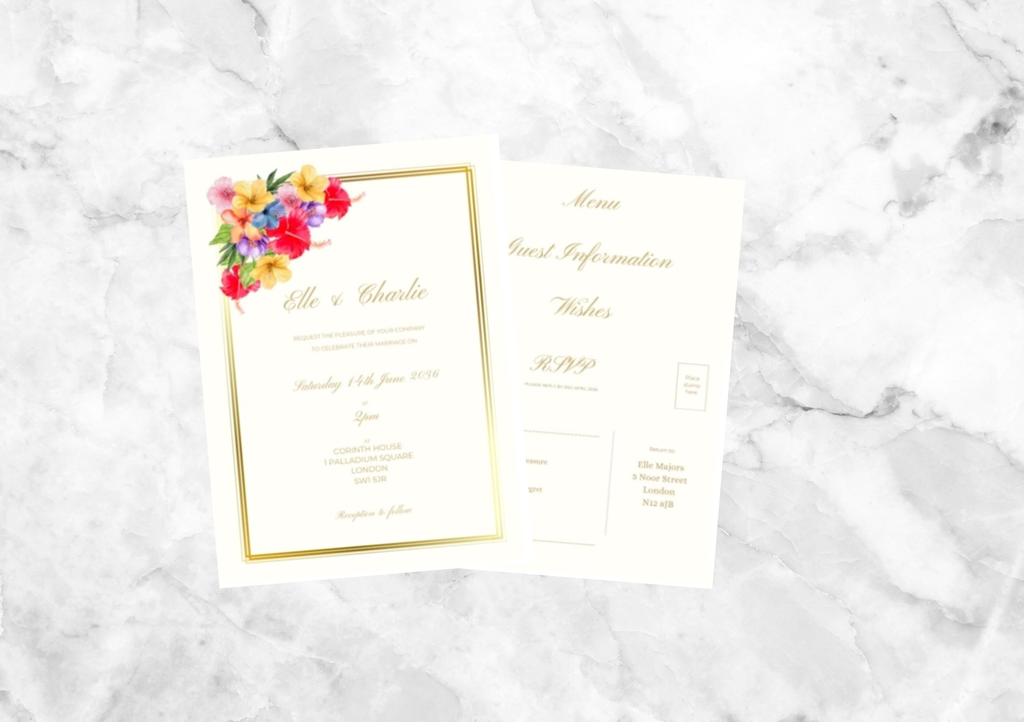Bloom Folded Wedding Invitation