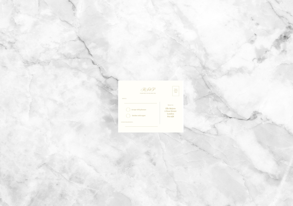 Woodland Wedding Invitation with RSVP Card