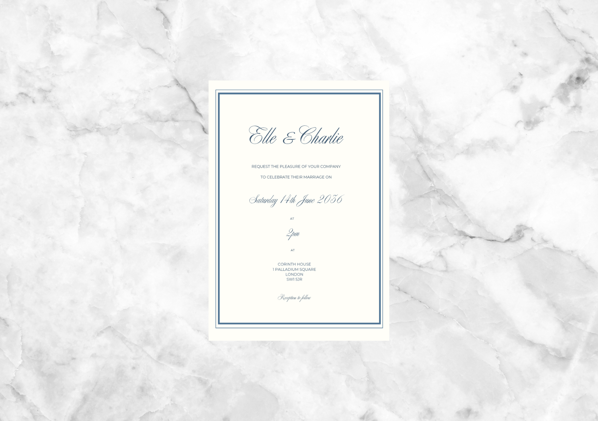 Blake Wedding Invitation Suite (Blue)