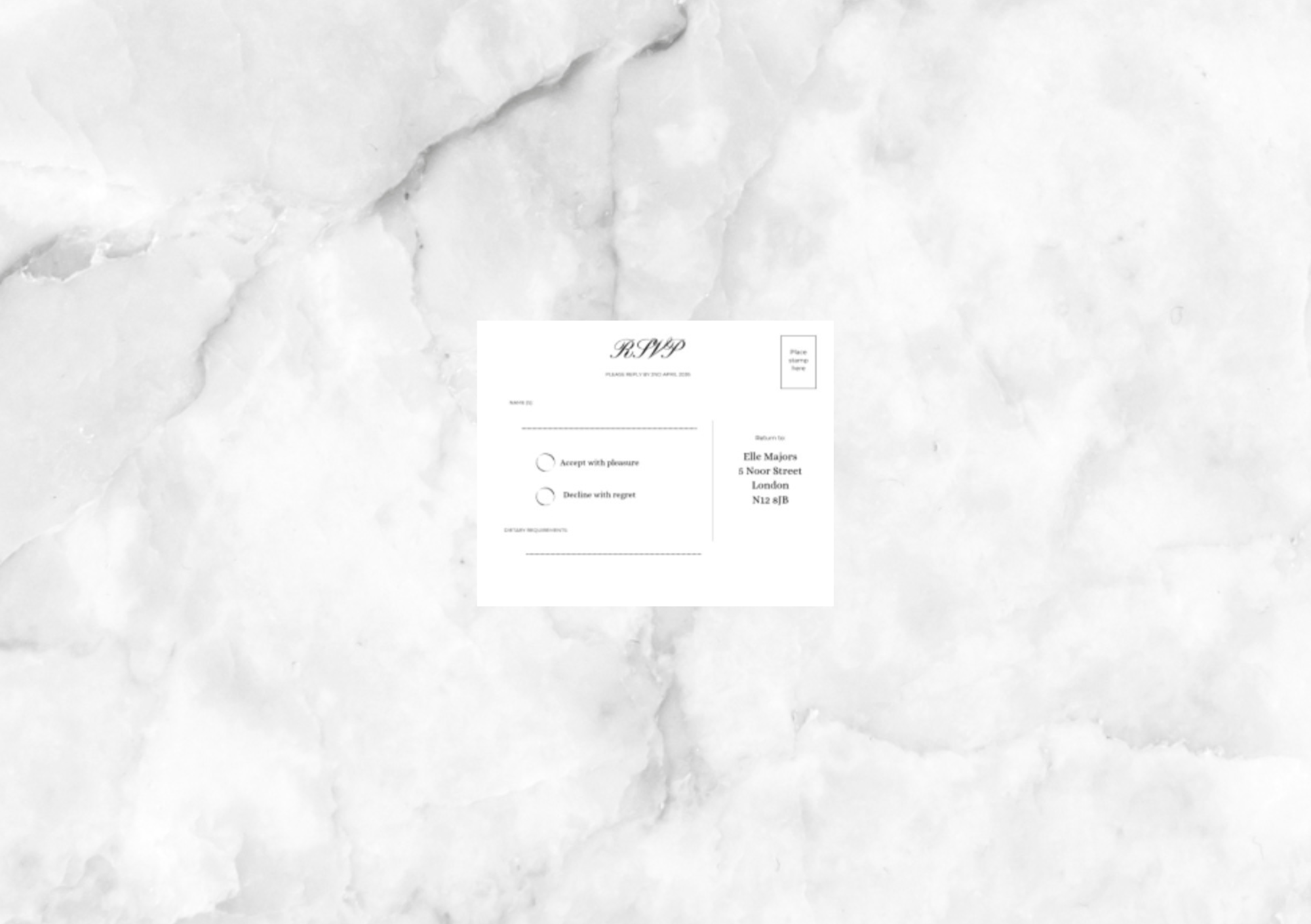 Watercolour Venue Illustration Wedding Invitation with RSVP