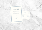 Blake Wedding Invitation with RSVP Card (Blue)