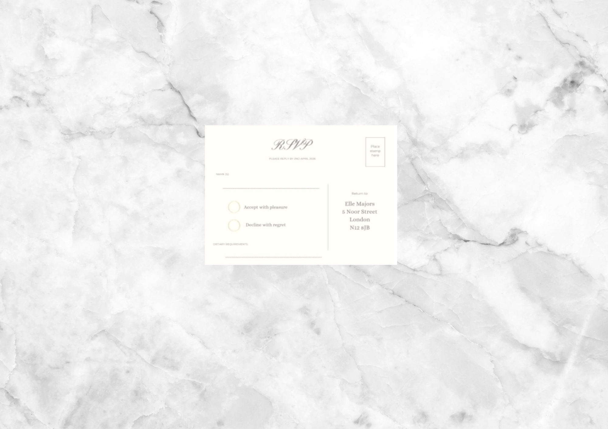 Encircled Folded Wedding Invitation