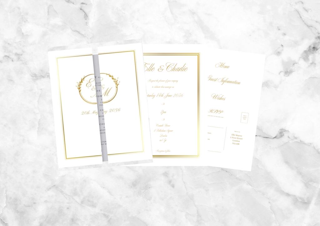 Aster Gatefold Wedding Invitation Suite