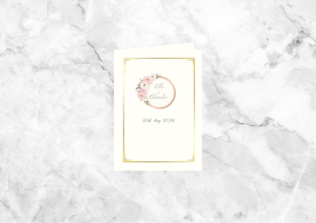 Encircled Folded Wedding Invitation