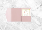 Encircled Floral PocketFold Wedding Invitation