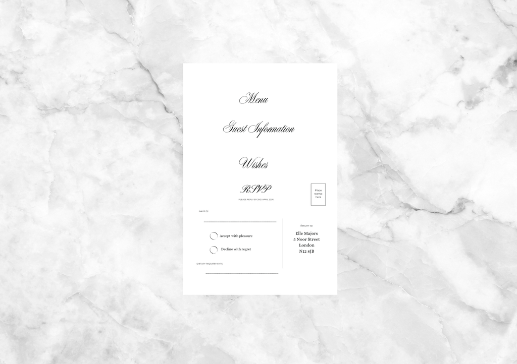 Victoriana Gatefold Wedding Invitation with RSVP Card