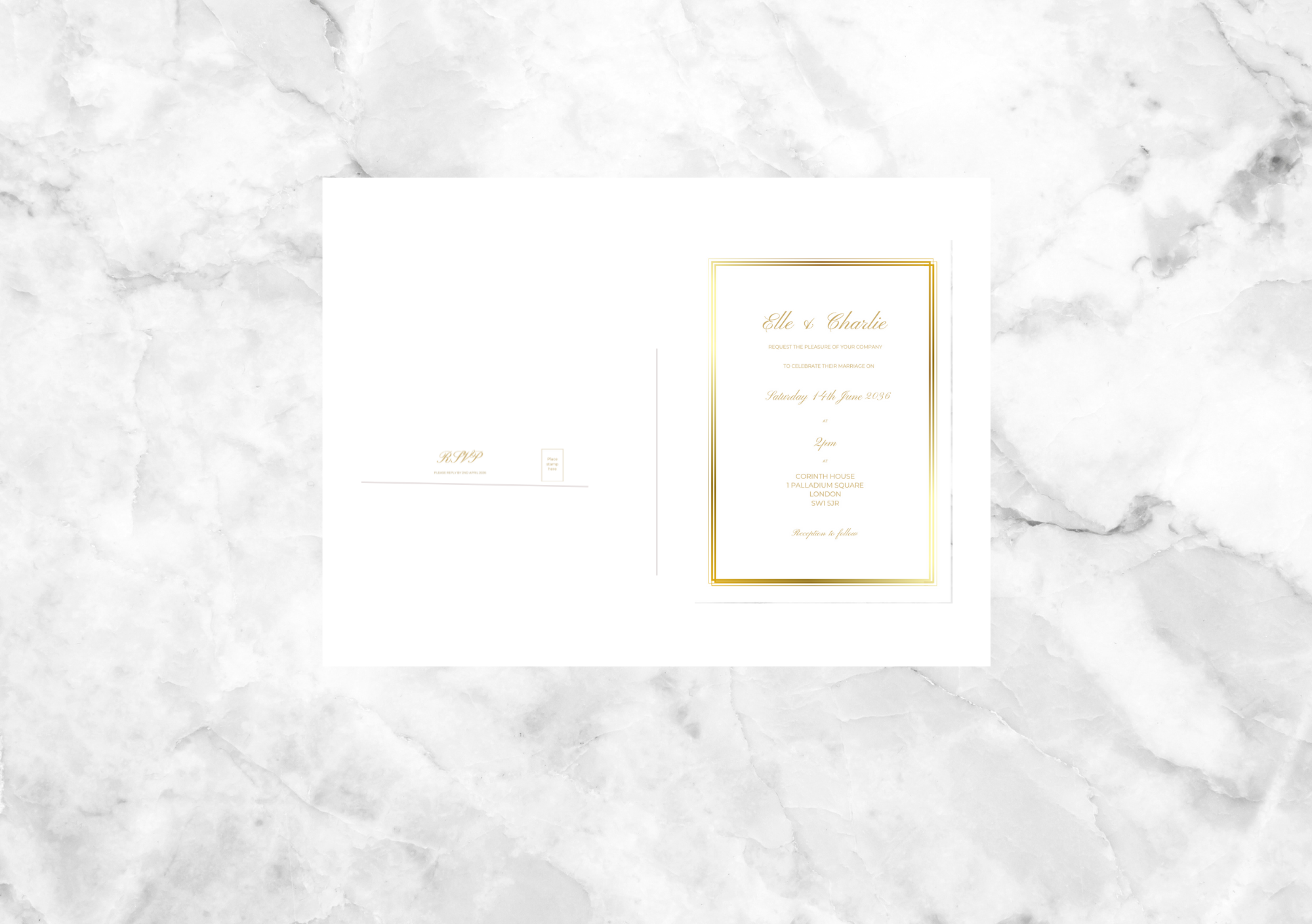Daphne Folded Wedding Invitation