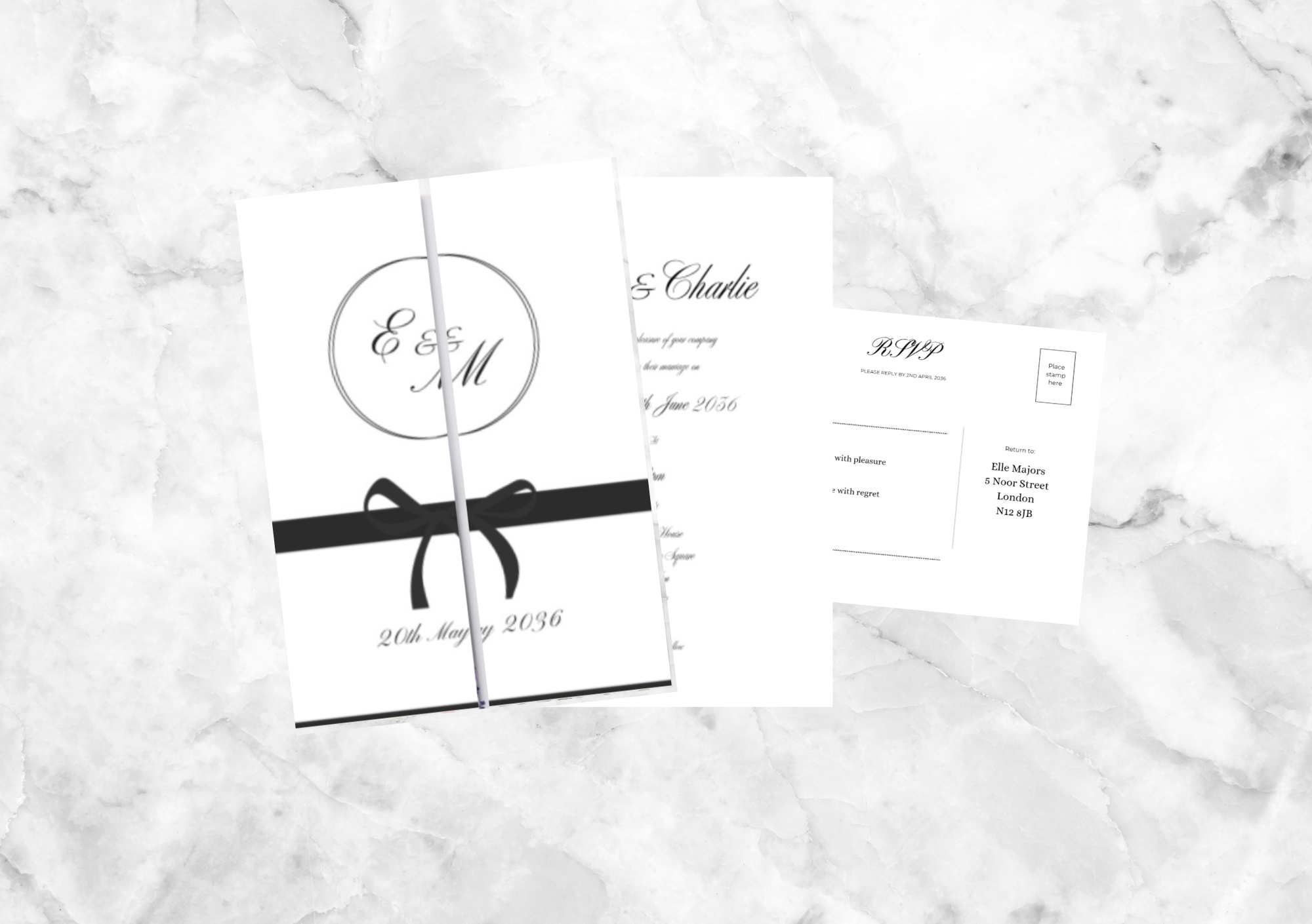Kate Gatefold Wedding Invitation with RSVP