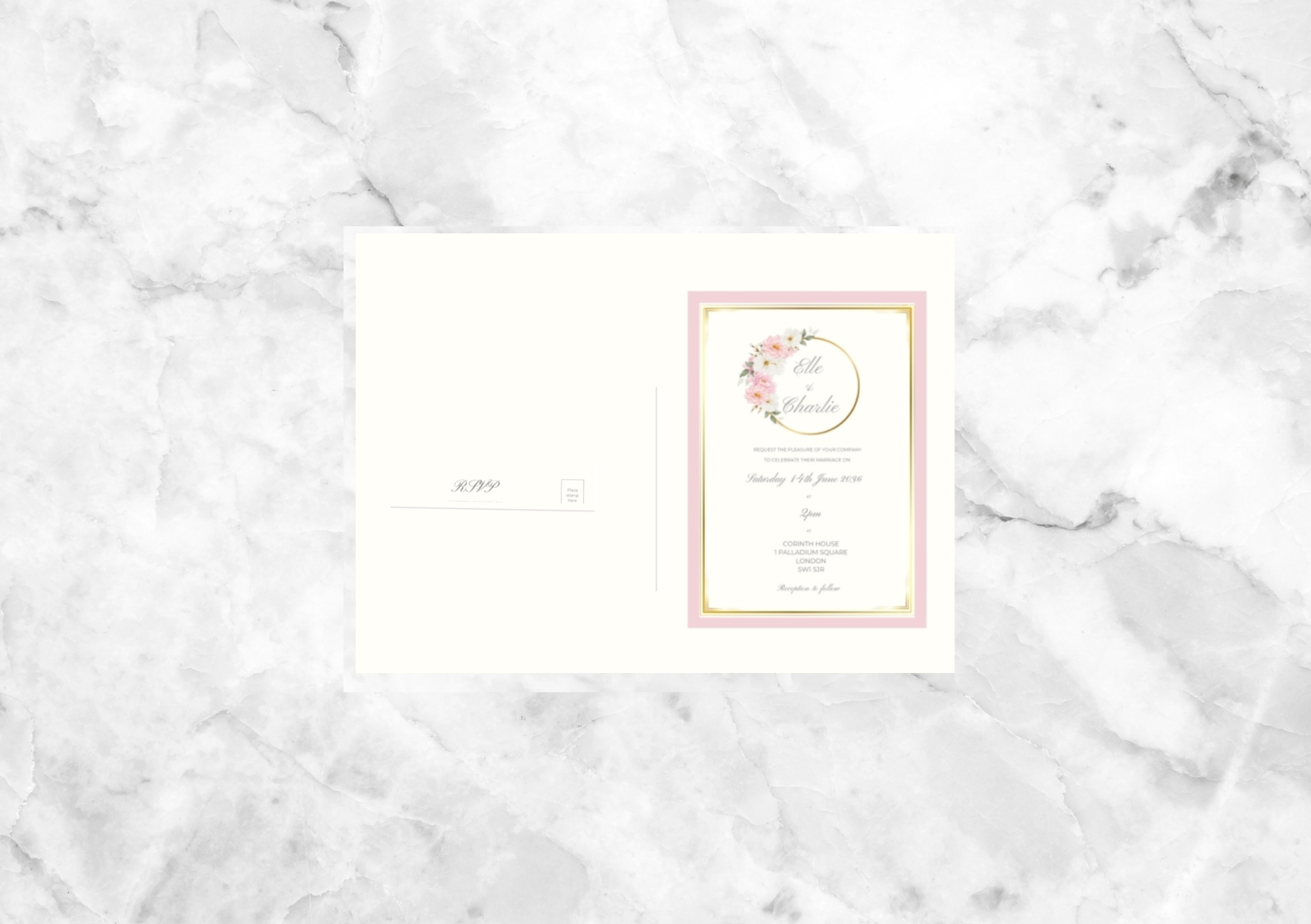 Bella Folded Wedding Invitation