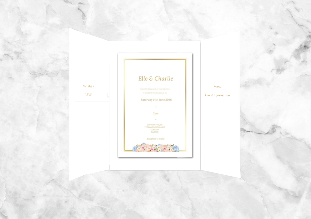 Golden Wedding Invitation Suite