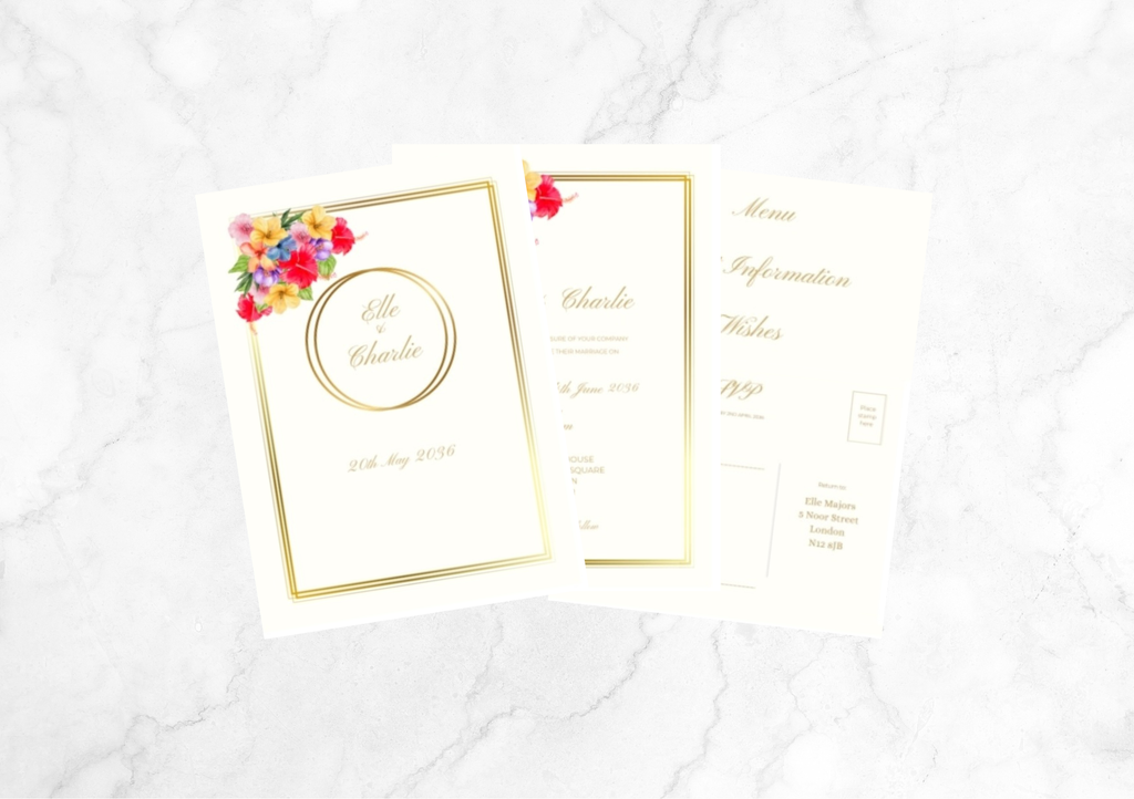 Bloom Folded Wedding Invitation