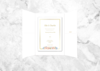 Golden Wedding Invitation with RSVP