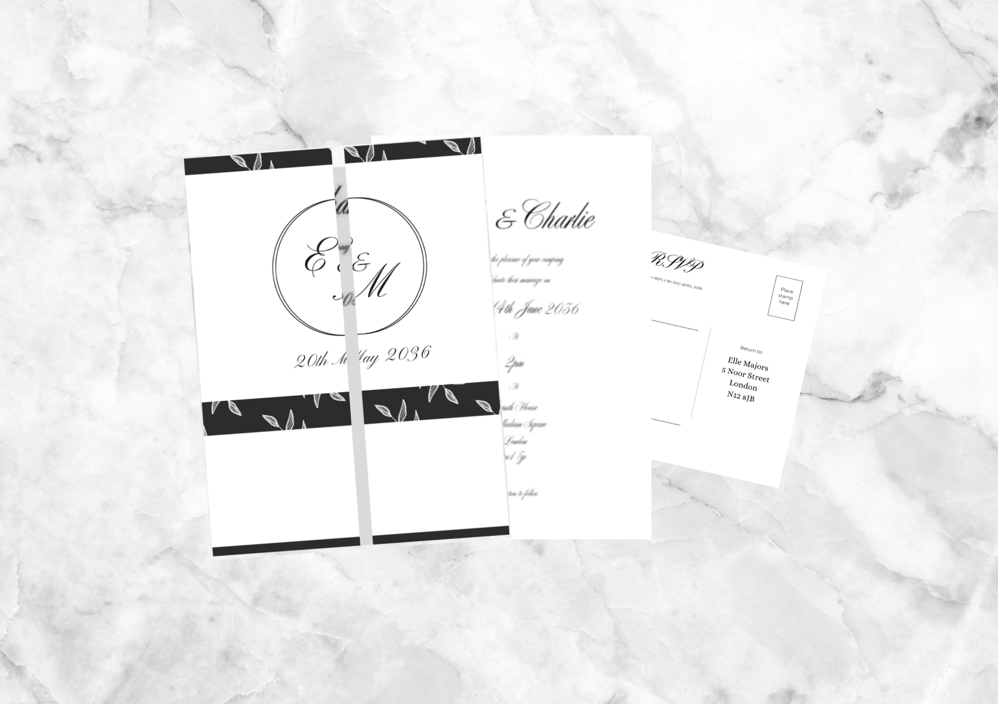 Victoriana II Gatefold Wedding Invitation with RSVP Card