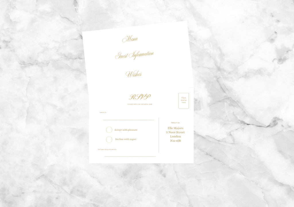 Cabe Photo Wedding Invitation Suite with Beautiful RSVP Card