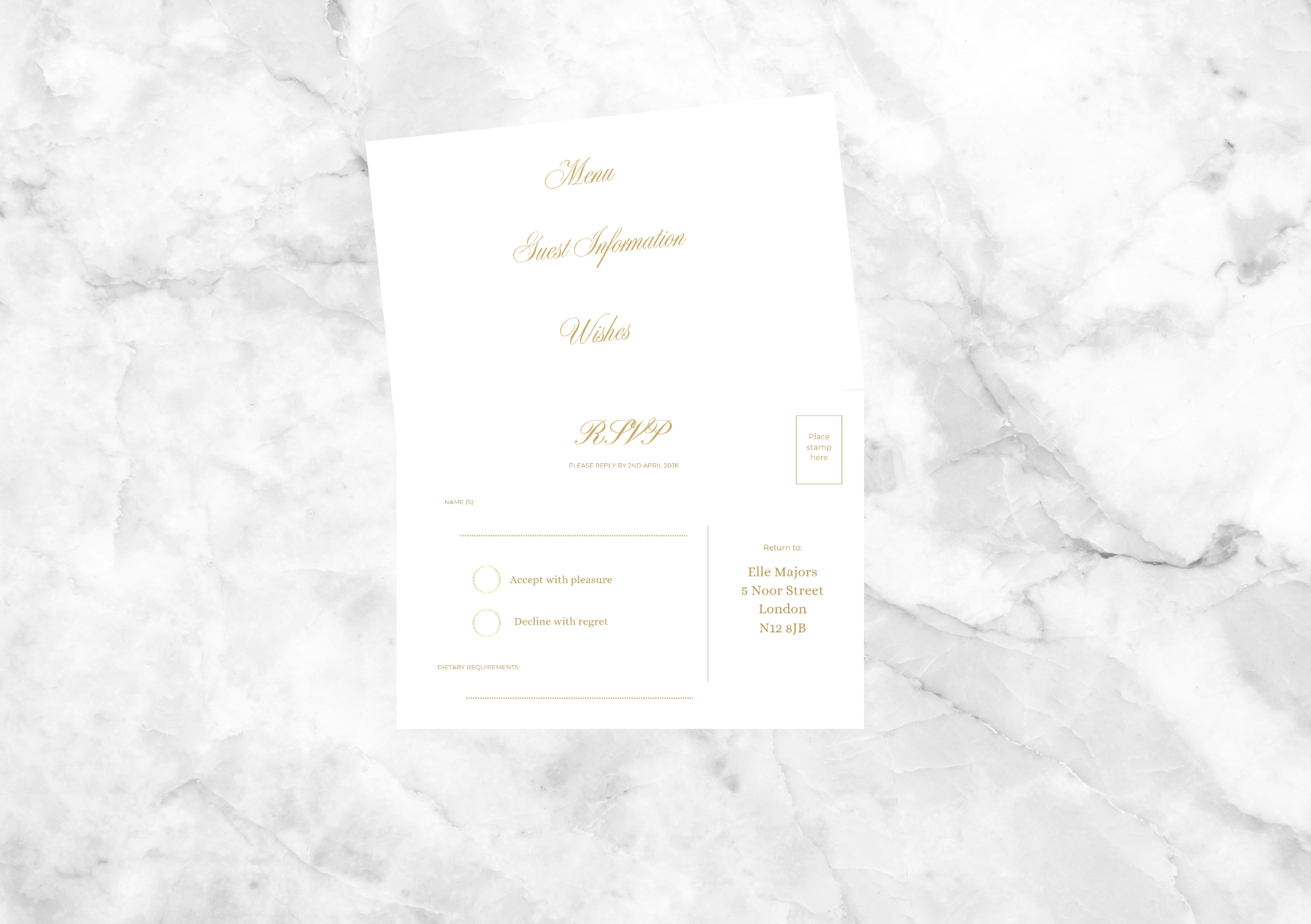 Cabe Photo Wedding Invitation Suite with Beautiful RSVP Card