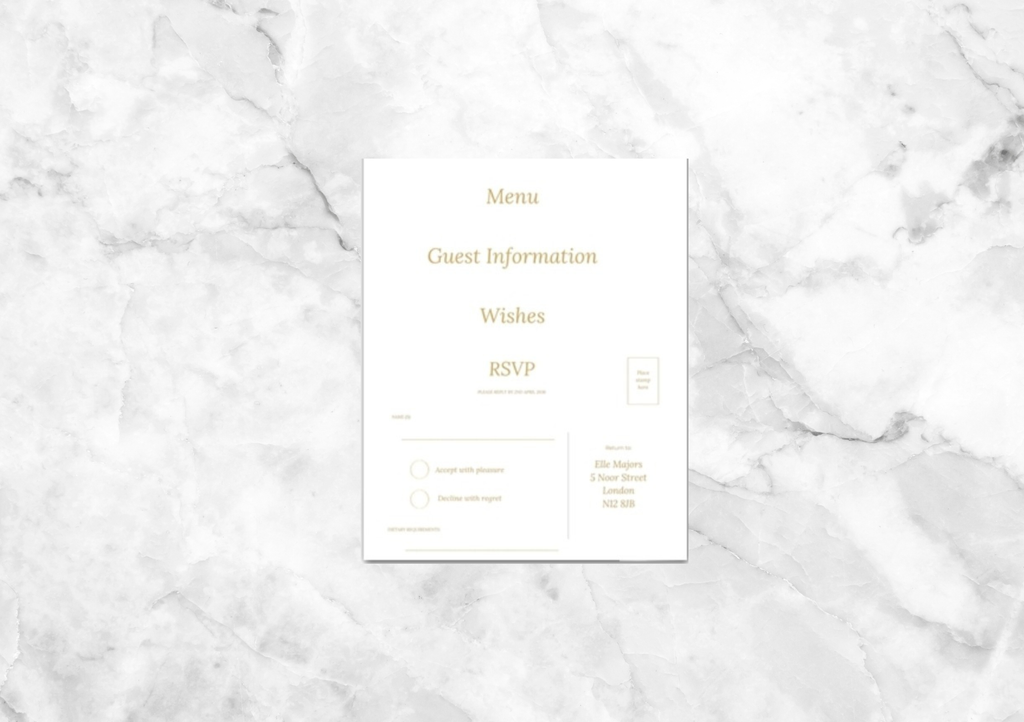 Golden Wedding Invitation Suite