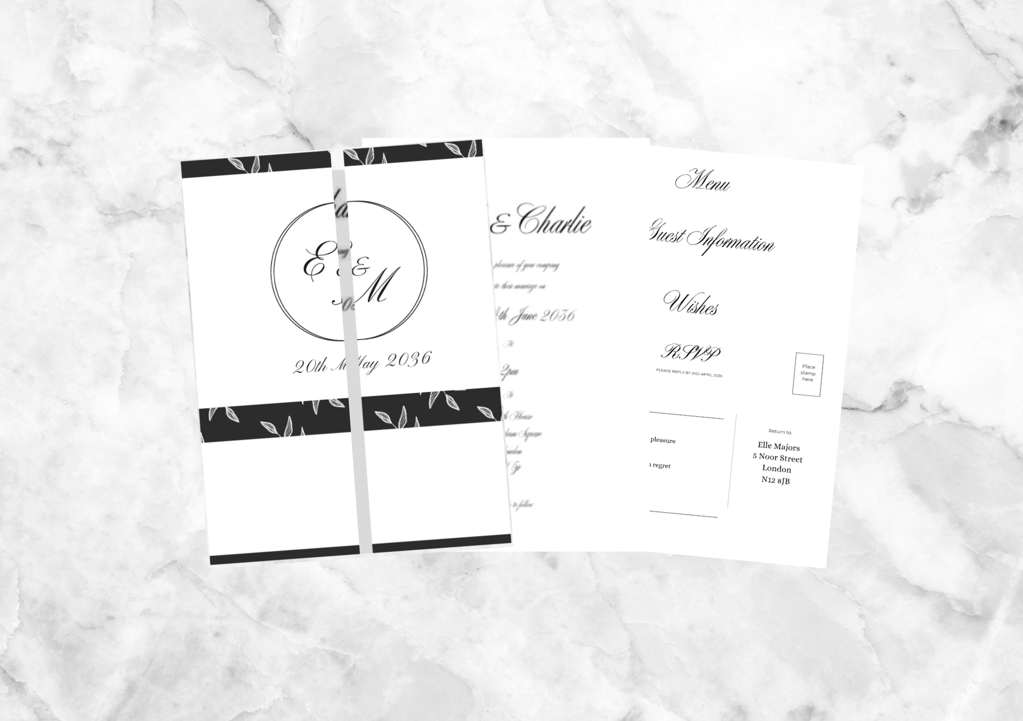 Victoriana II Gatefold Wedding Invitation Suite