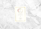 Encircled Floral Pocket Panel Wedding Invitation
