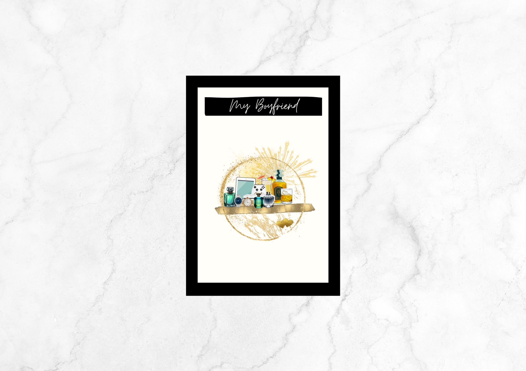 Libre Chillax Birthday Card For Boyfriend (Black)