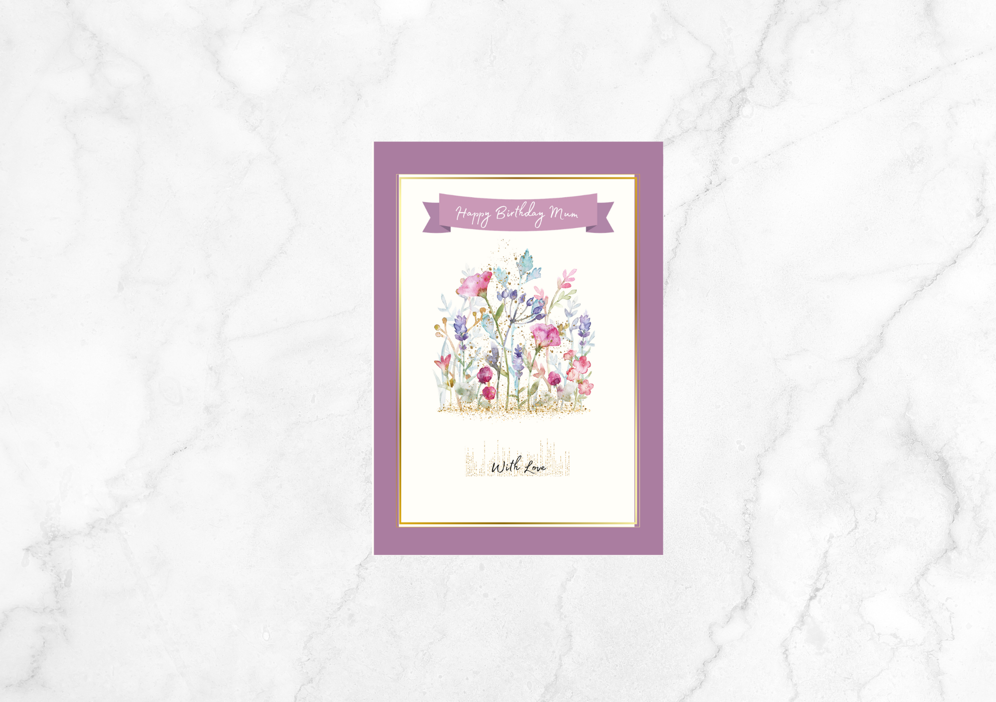 Paradis Floral Birthday Card For Mum (Mauve)
