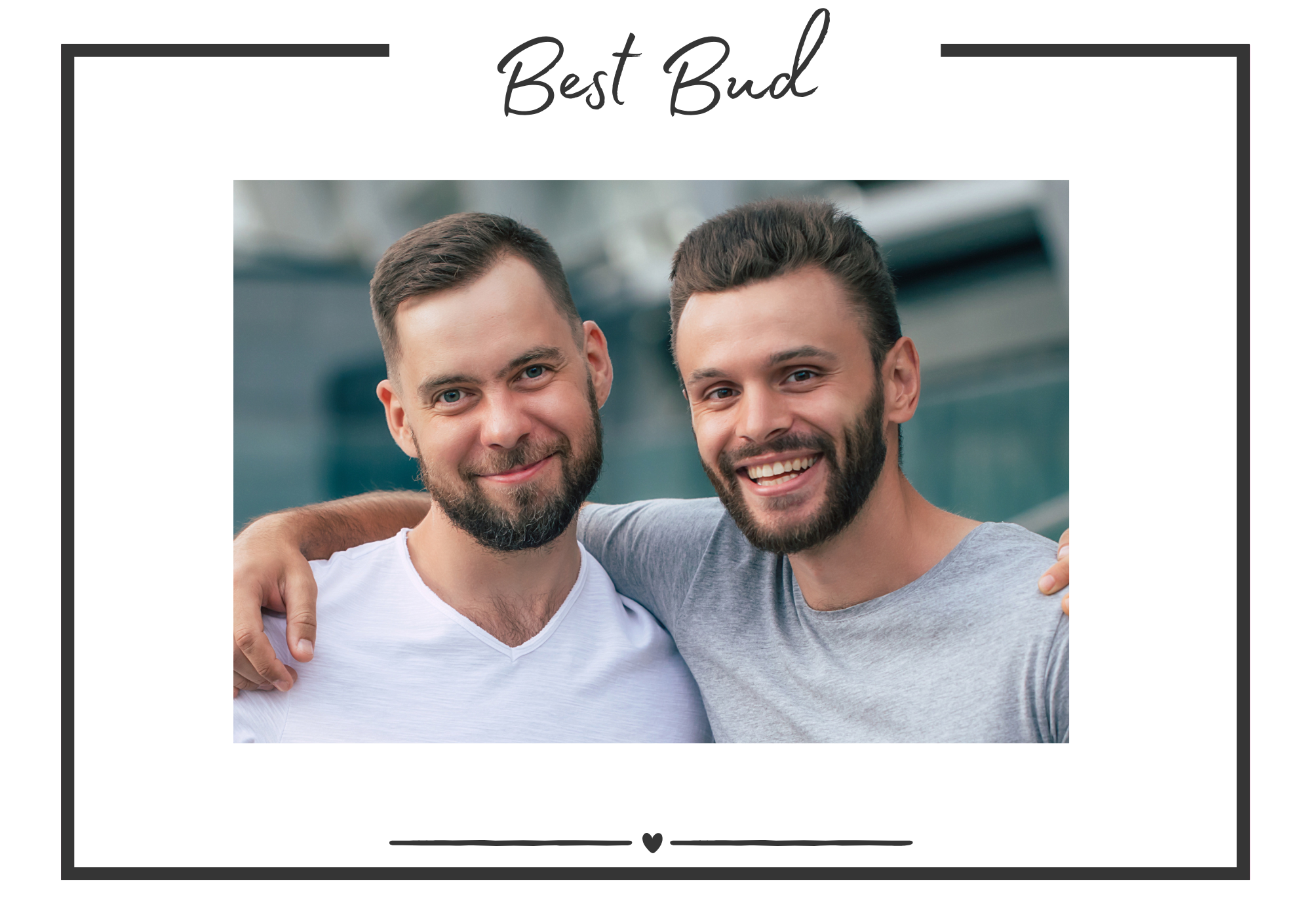 Best Bud II Personalised Photo Block