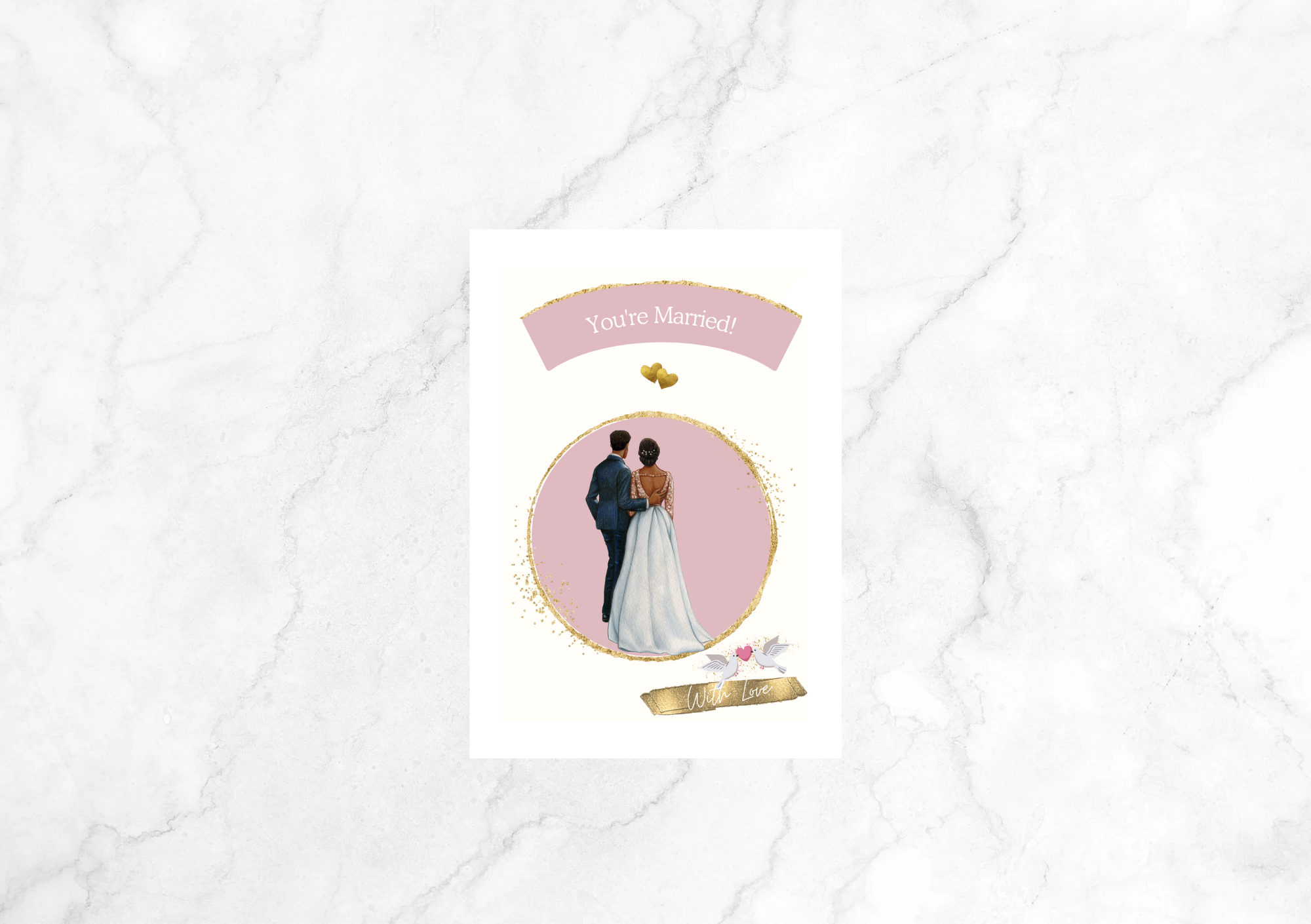 Amour Grace II Wedding Card (Pink)