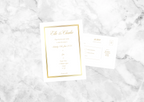 Blair Wedding Invitation with RSVP Card (Gold)
