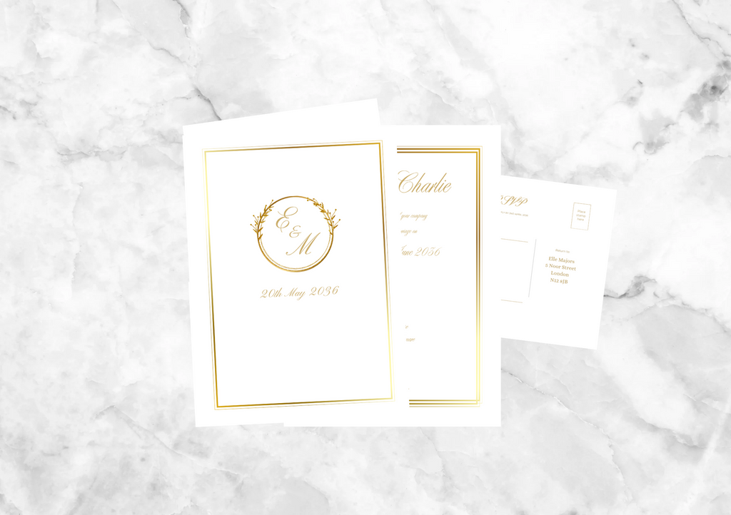 Aster Folded Wedding Invitation