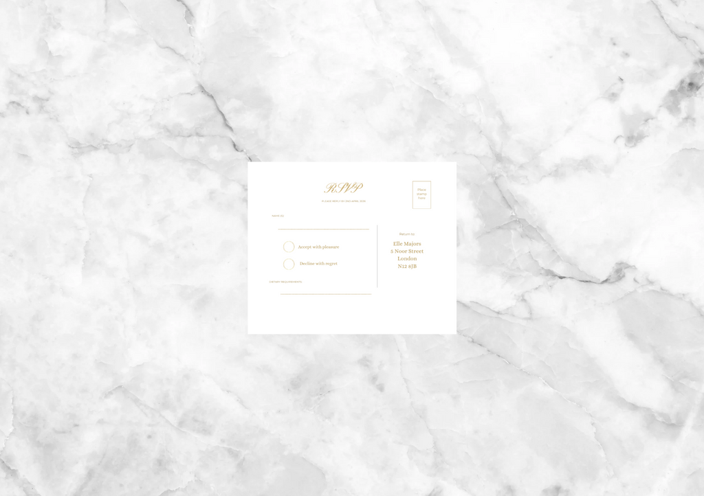 Aster Folded Wedding Invitation