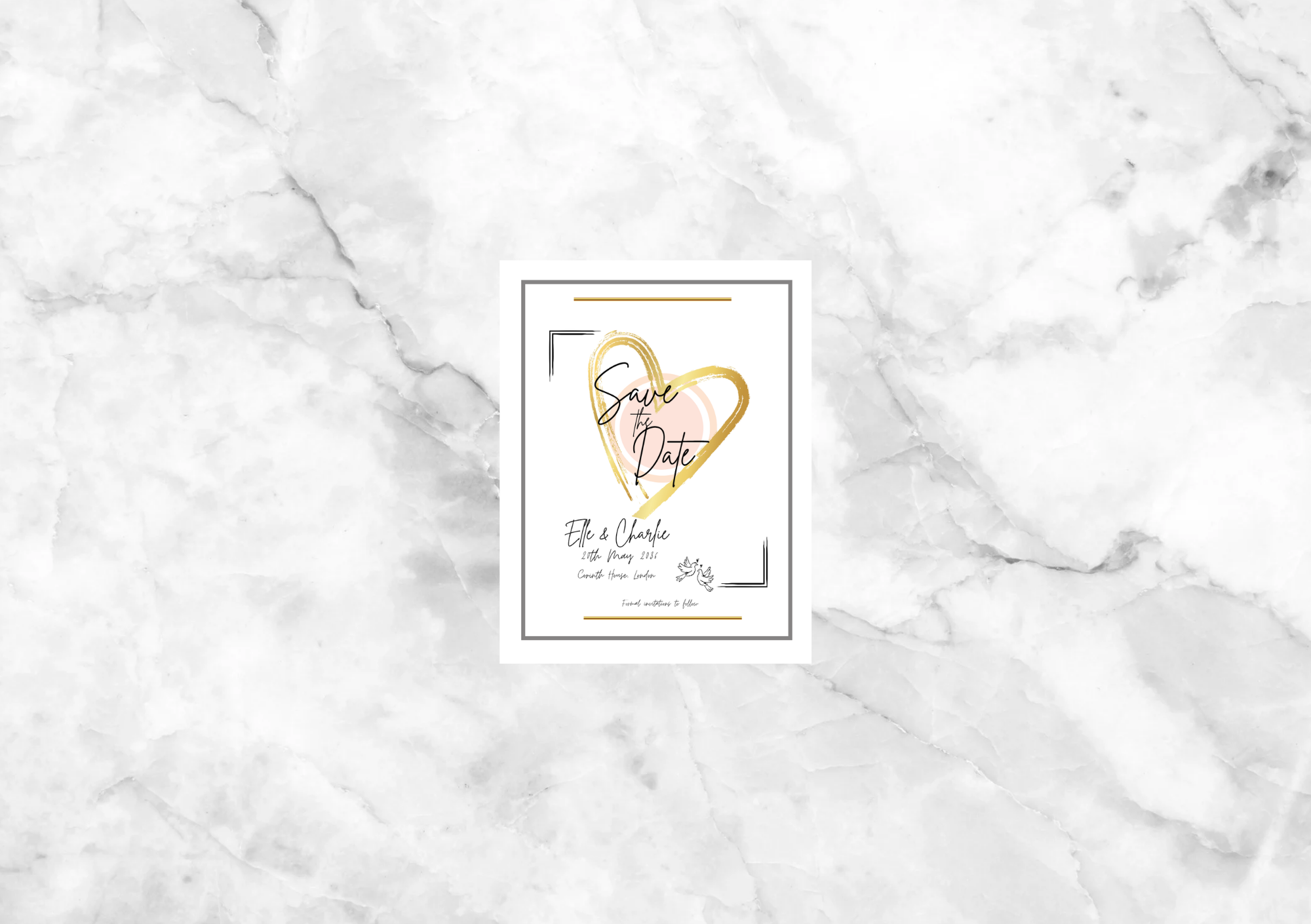 BraveHeart Illustrated Save the Date