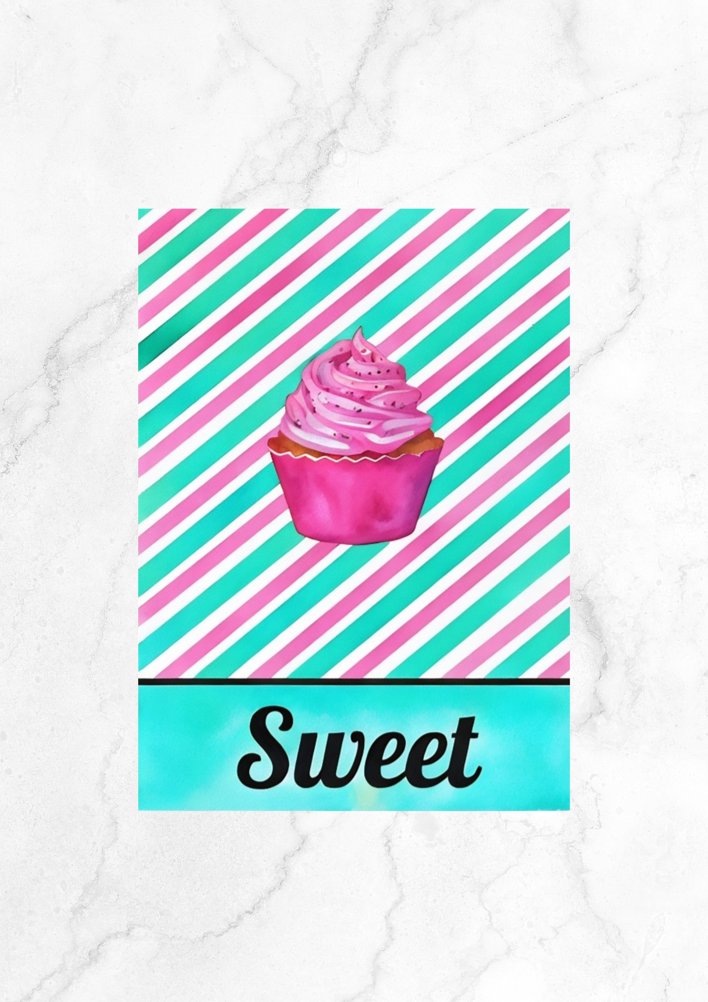 Pink Cupcake Wall Art