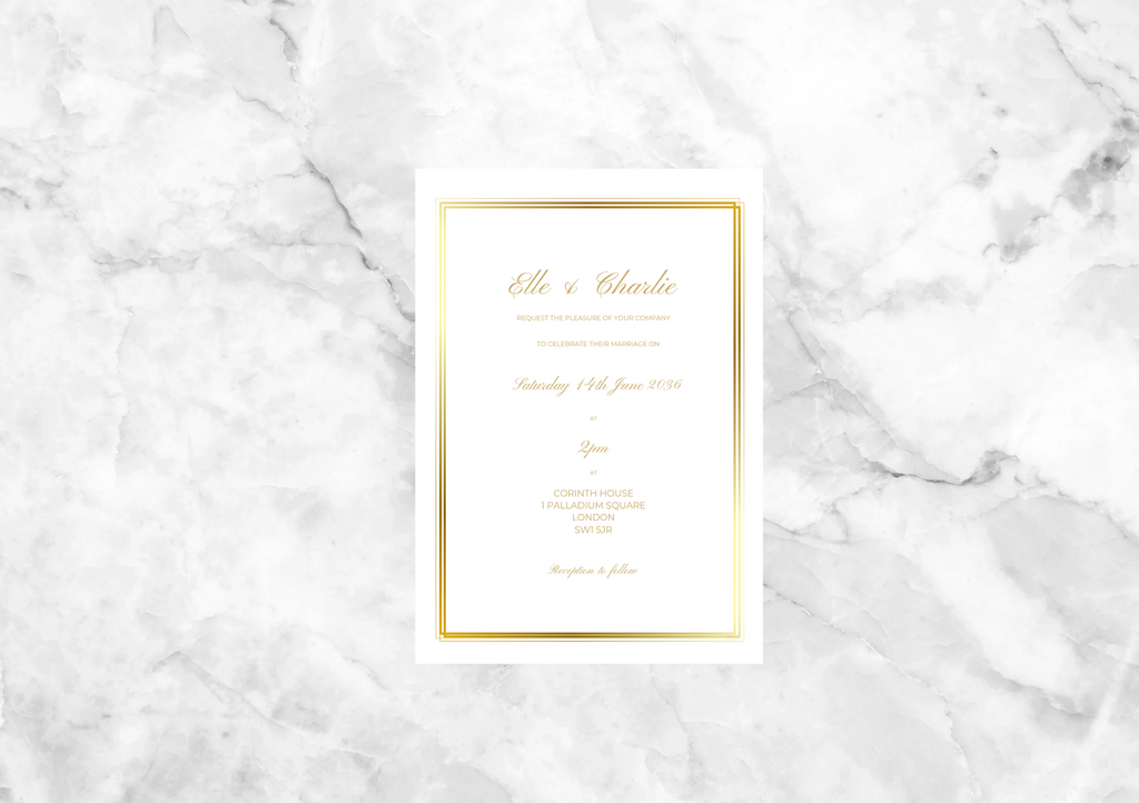 Daphne Wedding Invitation with RSVP Card