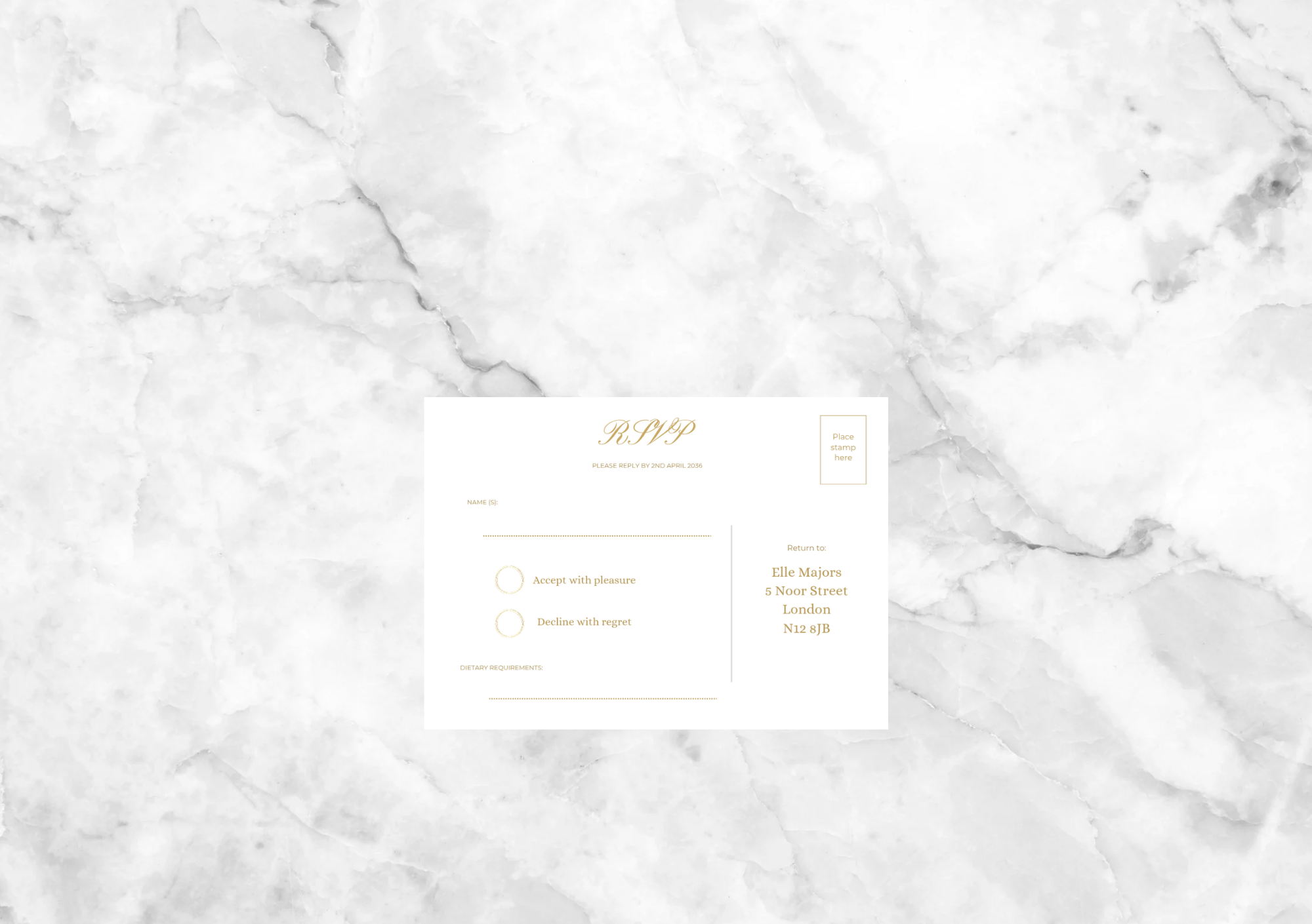 Daphne Folded Wedding Invitation