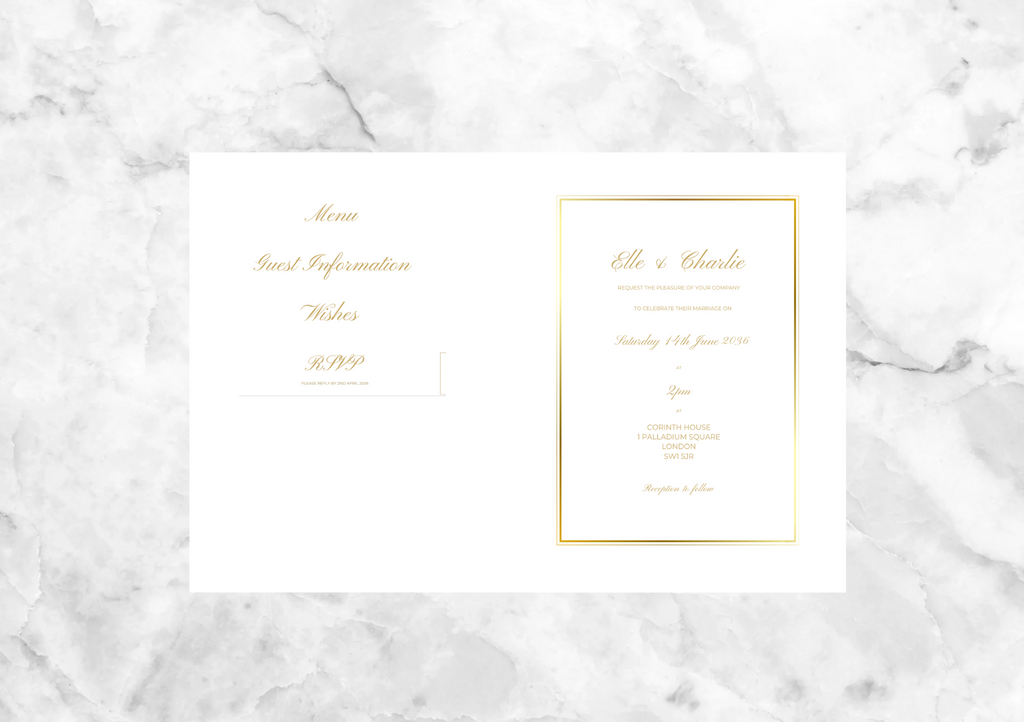 Helix Folded Wedding Invitation