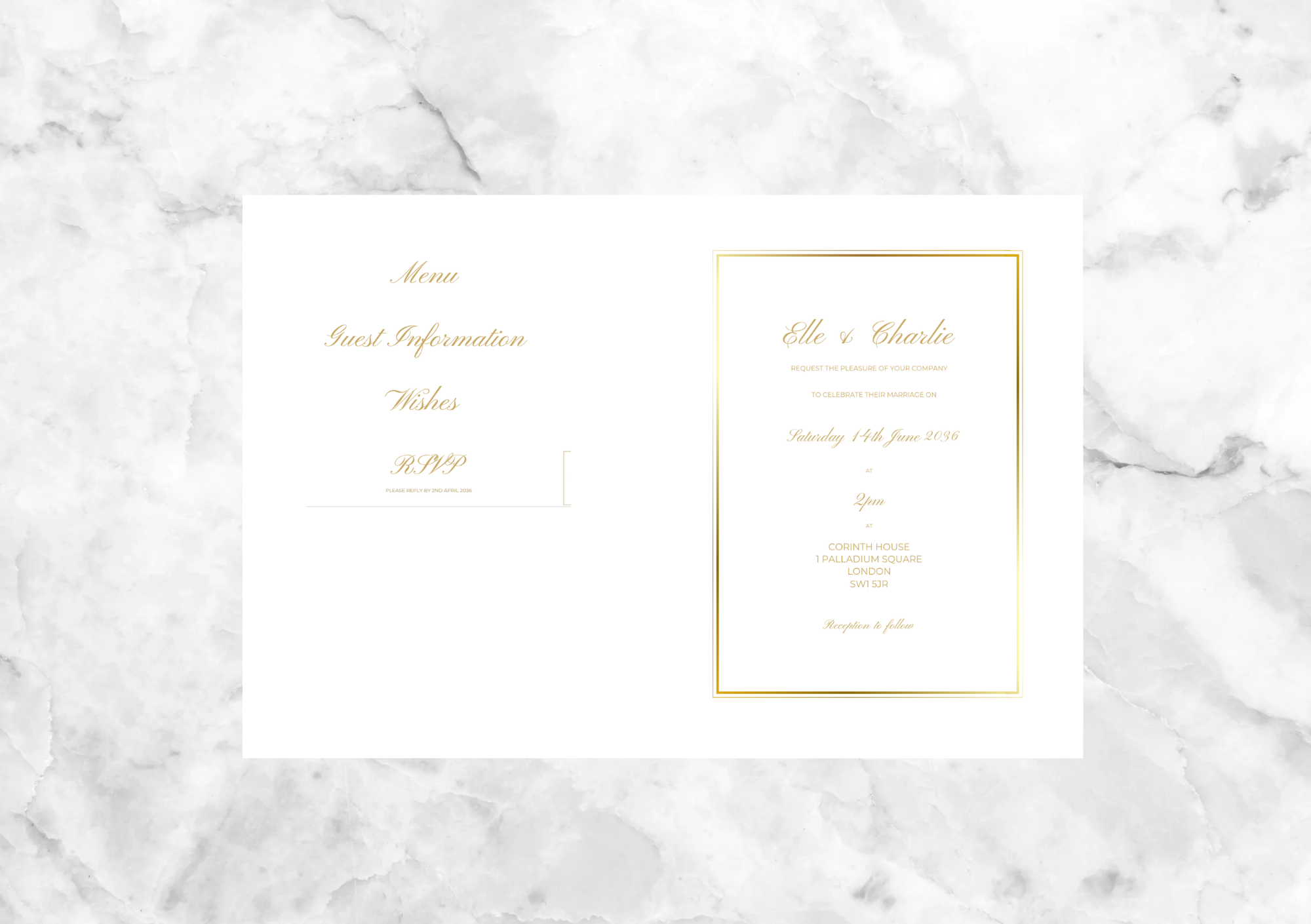 Helix Folded Wedding Invitation