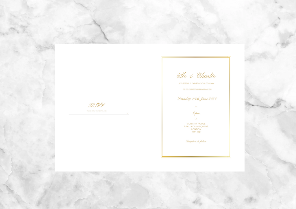 Helix Folded Wedding Invitation