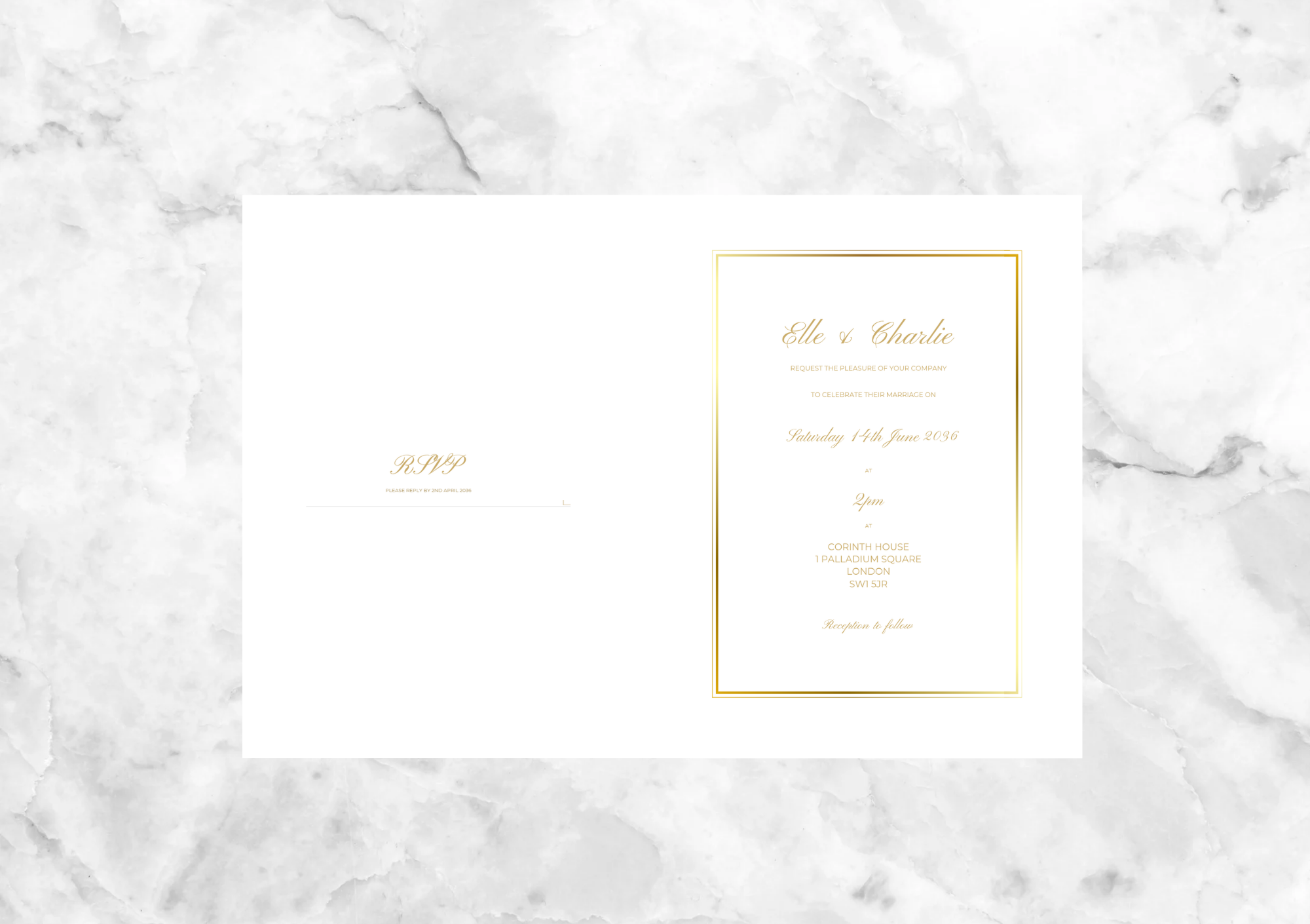 Helix Folded Wedding Invitation