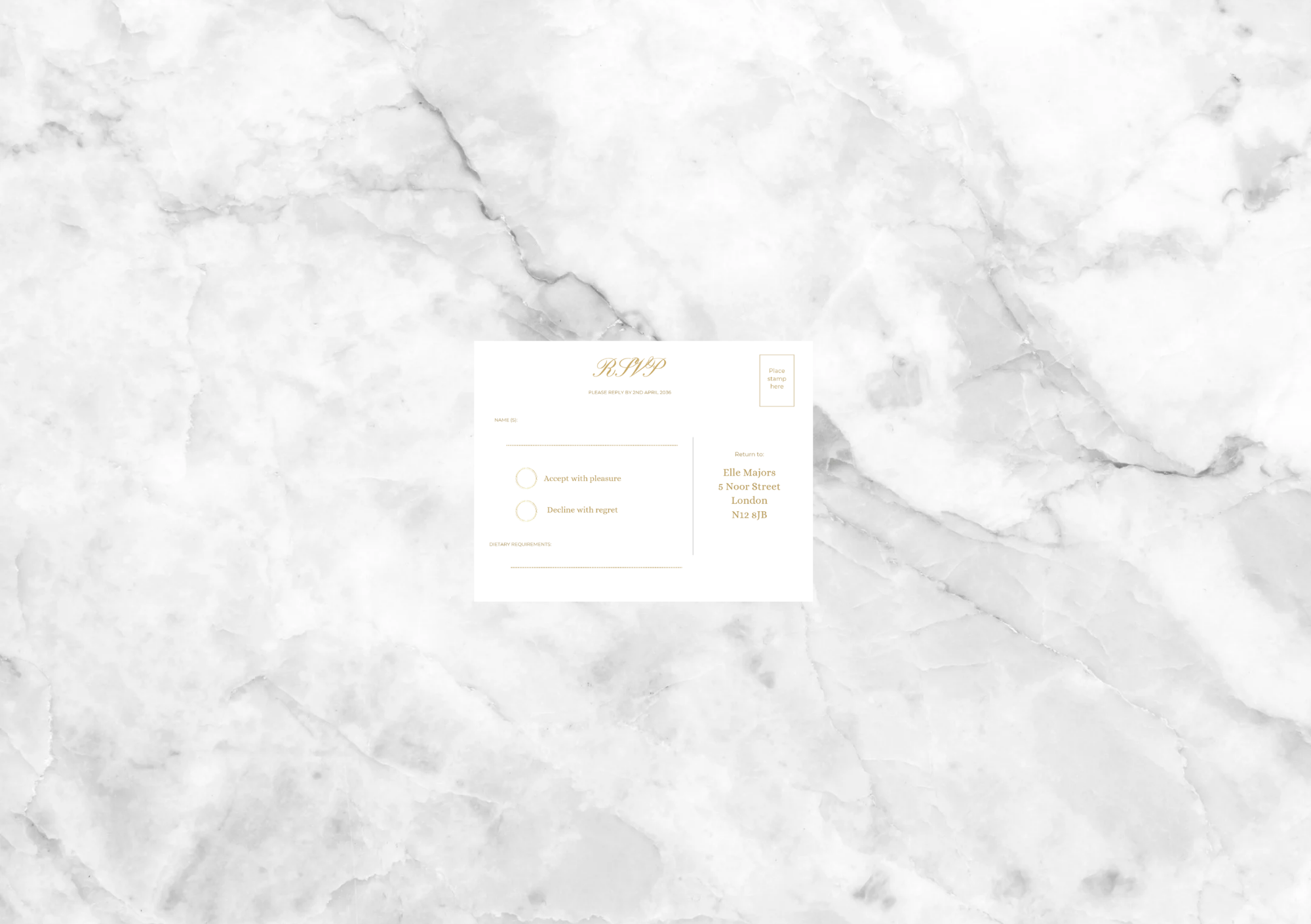 Helix Folded Wedding Invitation