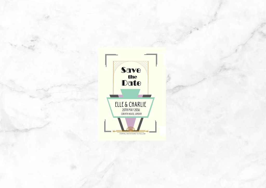 Jazz Art Deco Save the Date