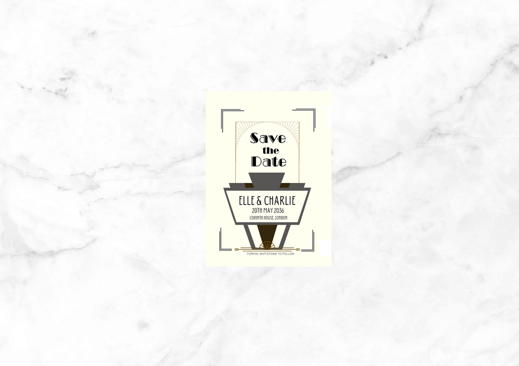 Jazz Art Deco Save the Date