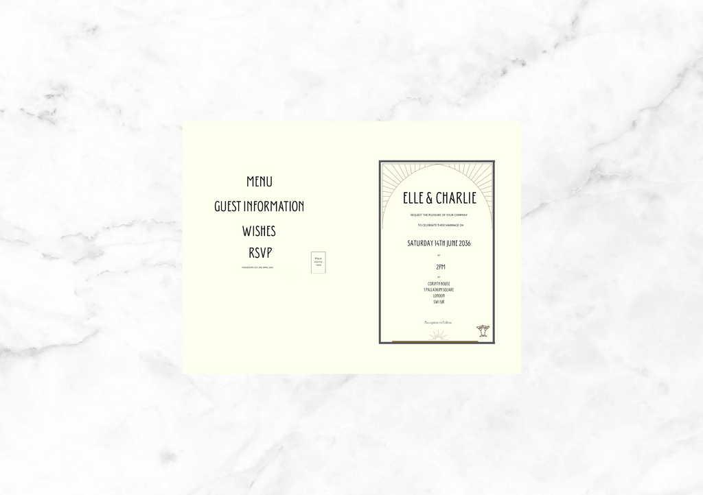Jazz Folded Wedding Invitation