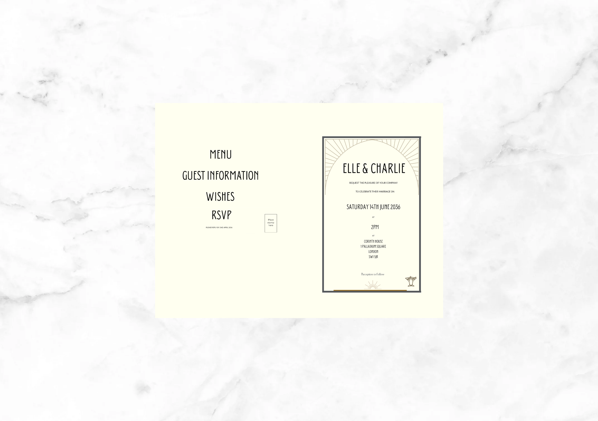 Jazz Folded Wedding Invitation