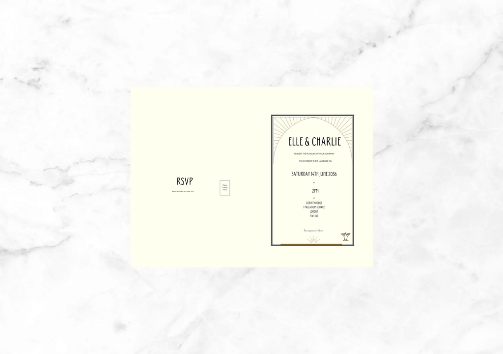 Jazz Folded Wedding Invitation