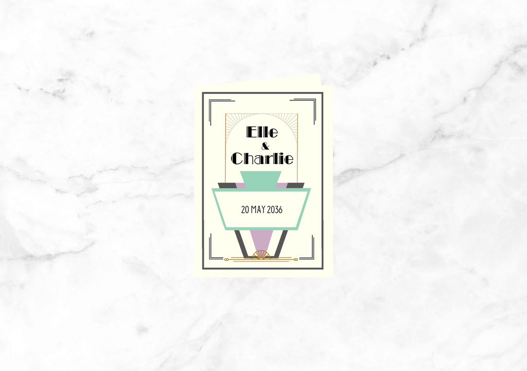 Jazz Folded Wedding Invitation