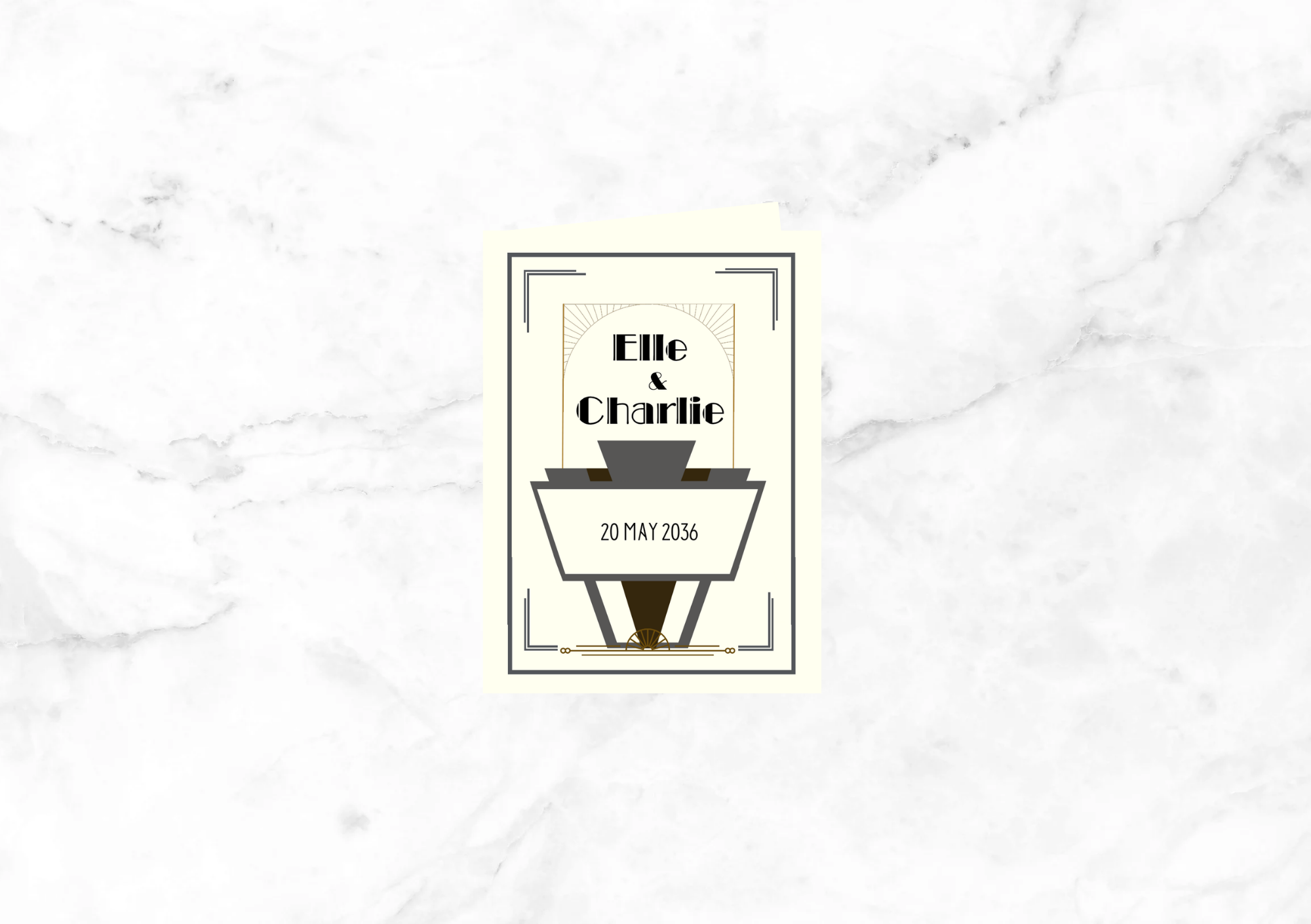 Jazz Folded Wedding Invitation