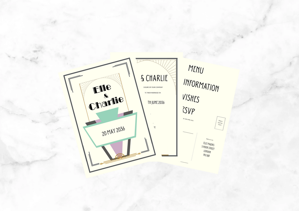 Jazz Folded Wedding Invitation