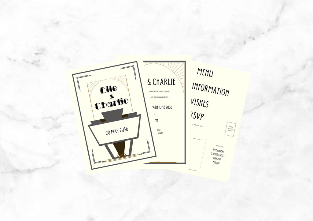 Jazz Folded Wedding Invitation